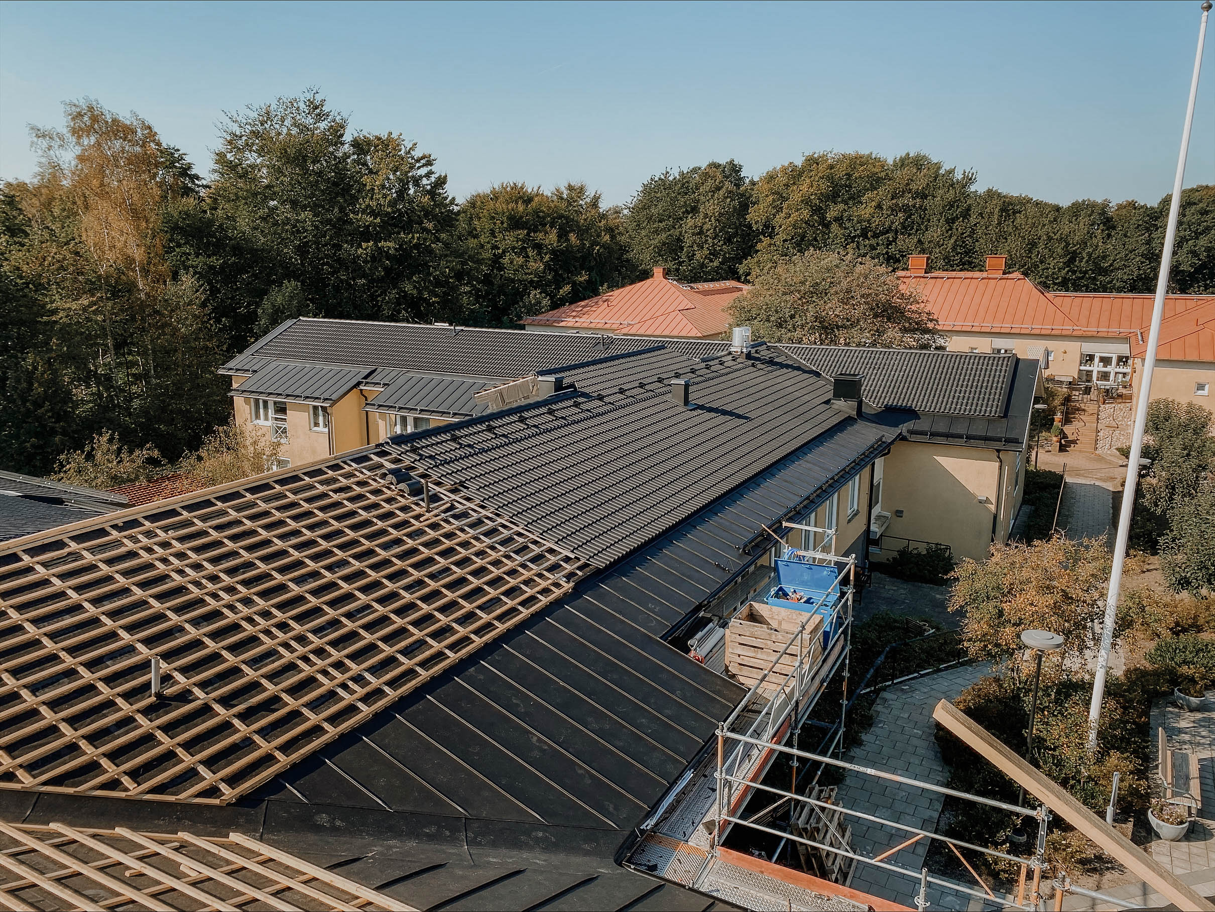 Takbyte Hammarbygården Jämjö utfört av Lagans Byggnads AB