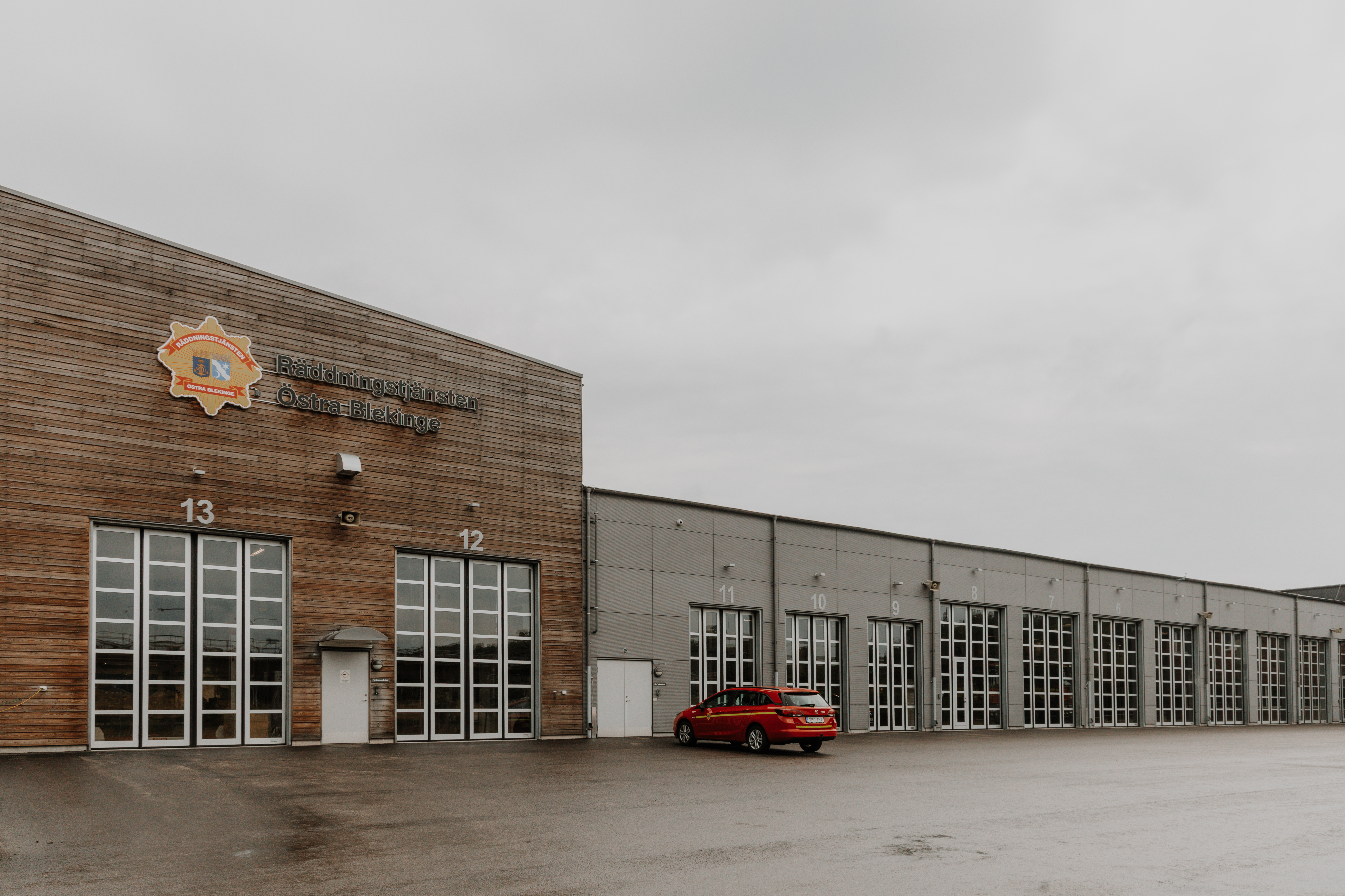 Brandstationen Karlskrona Nyproduktion entreprenad av Brandstationen i Karlskrona Lagans Byggnads AB