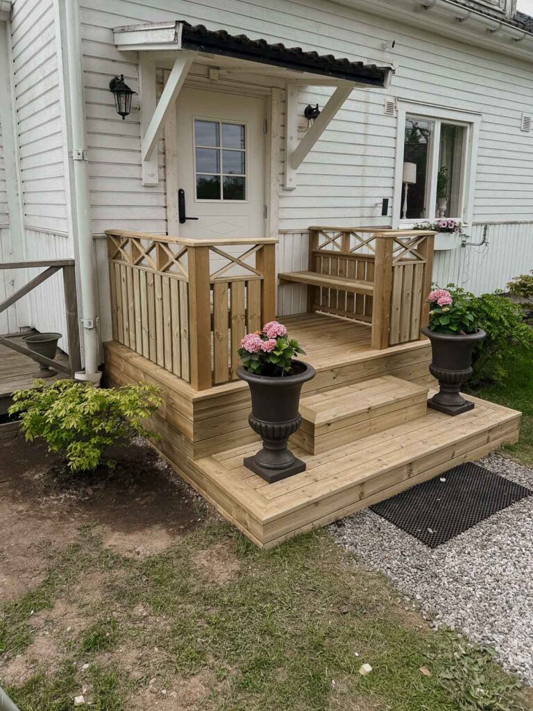 Nybyggd entréveranda inspiration